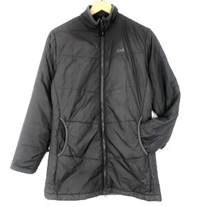 LOLE Double Zip Jacket Women's Sz 10‎ Dk Gray Water Repellant Pockets Mid-Length
